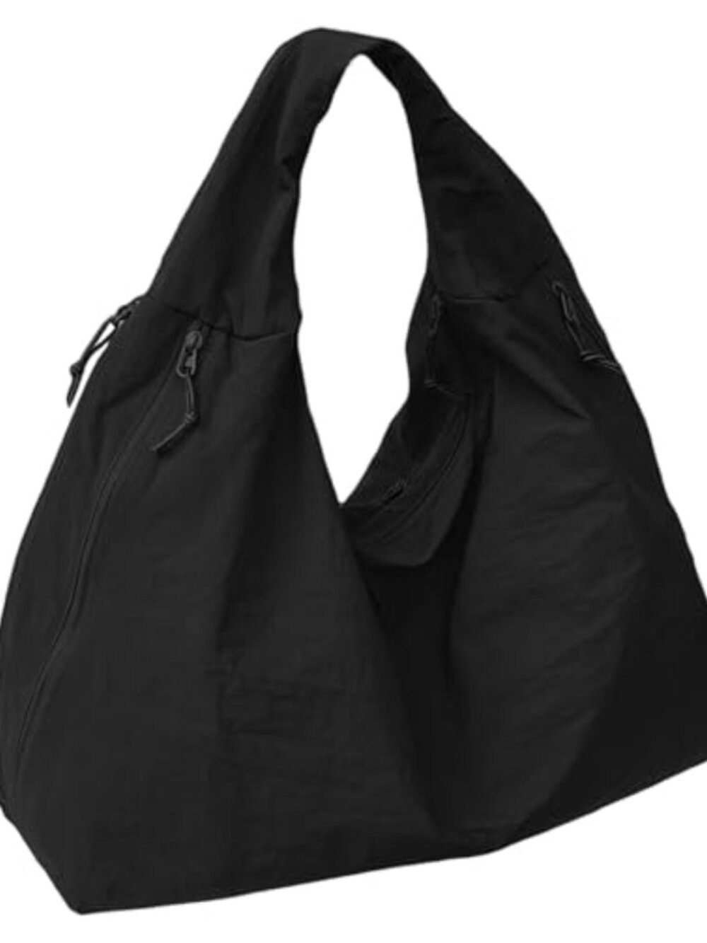 Large Nylon Slouchy Tote Bag Shoulder Hobo Travel Gym Purse Multi Pockets